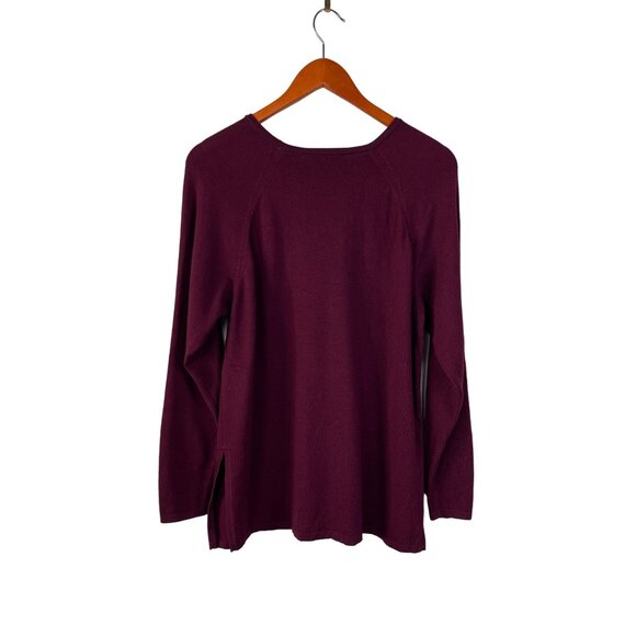 Henri Bendel New York 100% Extra Fine Merino Wool Maroon Red Sweater Men's Sz. M - Picture 2 of 7